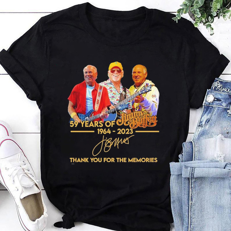 R.I.P Jimmy Buffett Shirt, 59 Years 1964-2023 Jimmy Buffett Shirt, Jimmy Buffett Signature Fan Gift Shirt, 90s Vintage Jimmy Buffett Tee.jpg