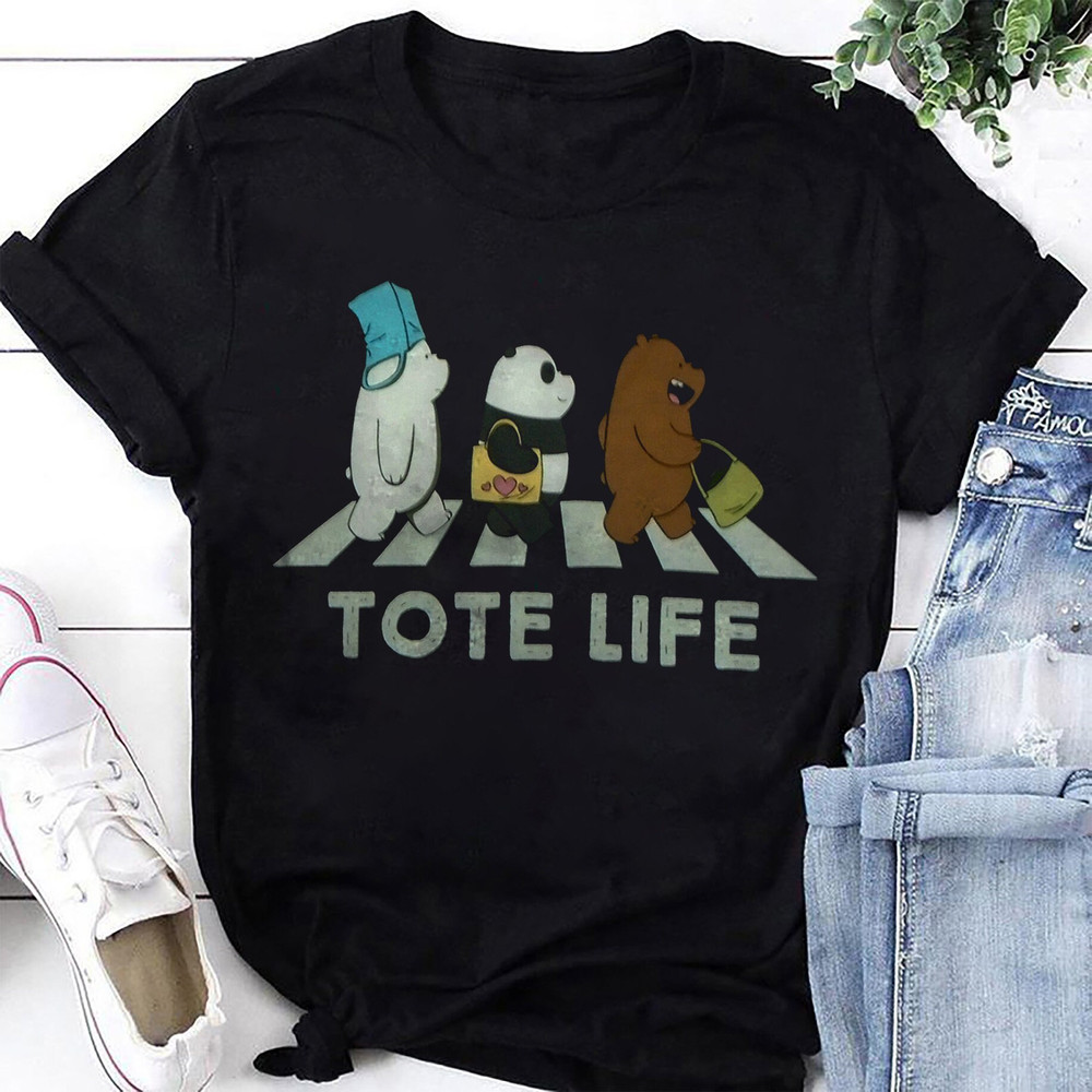 We Bare Bears Tote Life Abbey Road T-Shirt, We Bare Bears Shirt Fan Gifts, We Bare Bears Cartoon Network Shirt, We Bare Bears Vintage Shirt.jpg