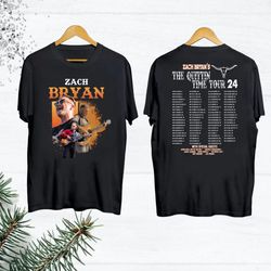 zach bryan 2024 tour t-shirt, the quittin time tour 2024 zach bryan t-shirt, vintage zach bryan shirt, cowboy zach bryan