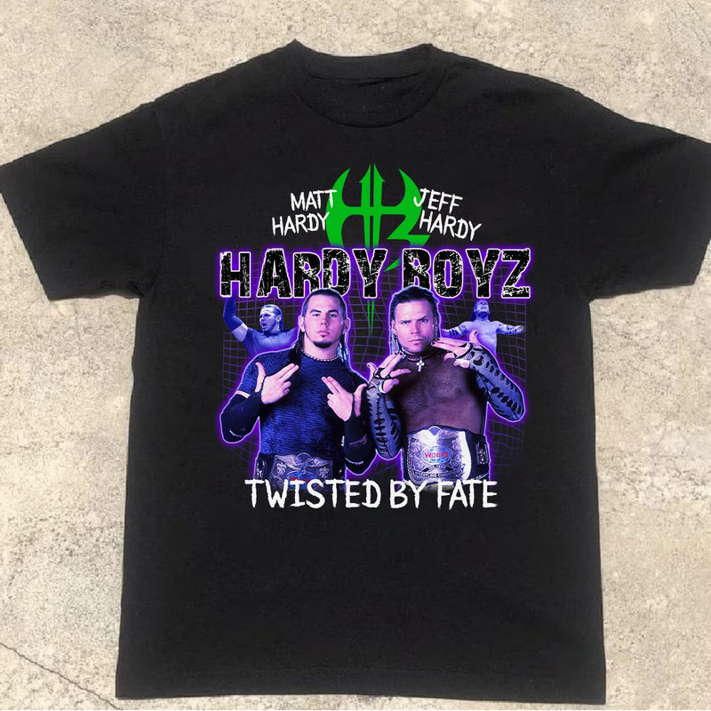 Twisted By Fate Wrestling Hardy Boyz T-Shirt, Matt Hardy Jeff Hardy Graphic shirt, The Hardy Boyz shirt, Wrestling shirt, Gift for Halloween.jpg