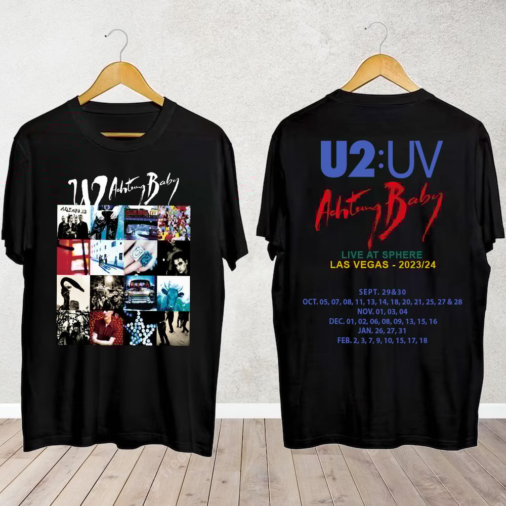 UPDATED 2024 U2 Rock Band Achtung Baby Album Tour 202324 T-Shirt Sweatshirt, U2 Rock Band Tour Dates, U2 Graphic Shirt, Christmas Gift.jpg