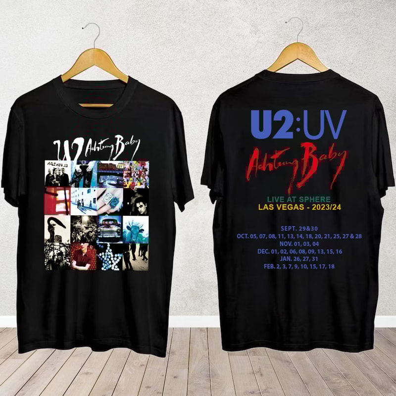 UPDATED 2024 U2 Rock Band Achtung Baby Album Tour 202324 T-Shirt Sweatshirt, U2 Rock Band Tour Dates, U2 Graphic Shirt, Christmas Gift.jpg