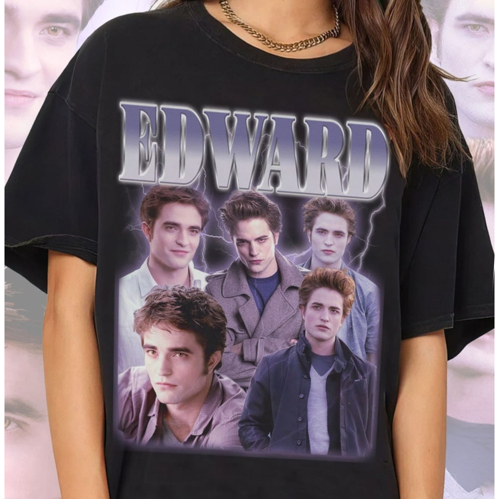 Edward Cullen Twitlight Movie Unisex T-Shirt, Robert Pattinson Shirt, Team Jacob Shirt, Team Edward Shirt , Halloween Gift.jpg