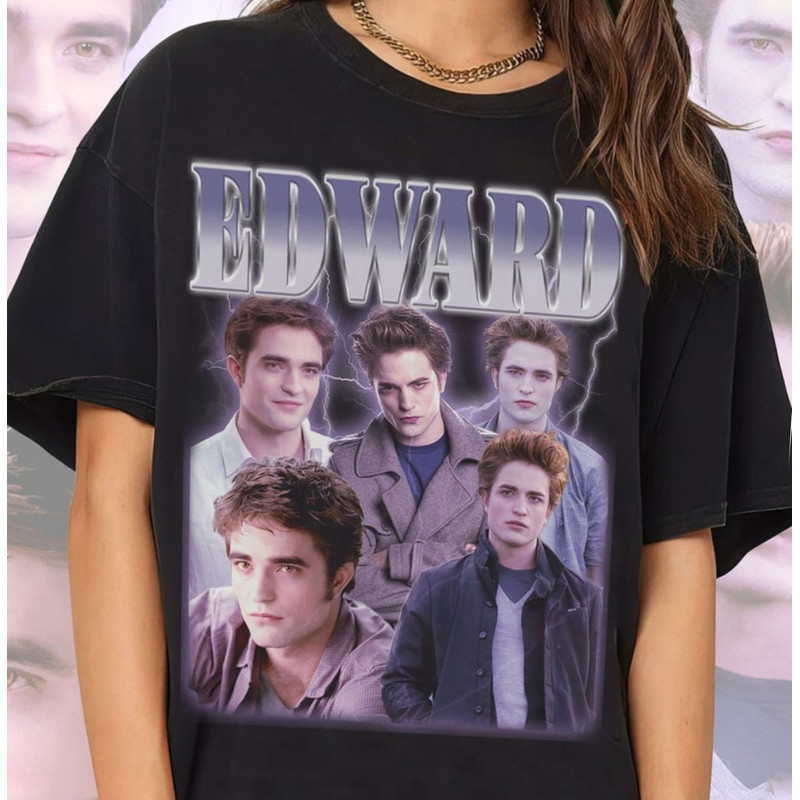 Edward Cullen Twitlight Movie Unisex T-Shirt, Robert Pattinson Shirt, Team Jacob Shirt, Team Edward Shirt , Halloween Gift.jpg