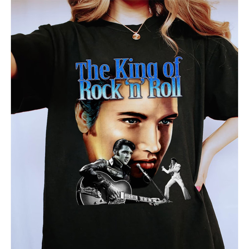 Elvis Presley King Of Rock & Roll T-Shirt, The King of Rock n Roll Shirt, Rock Music shirt, Elvis Christmas Shirt, Ugly Christmas.jpg