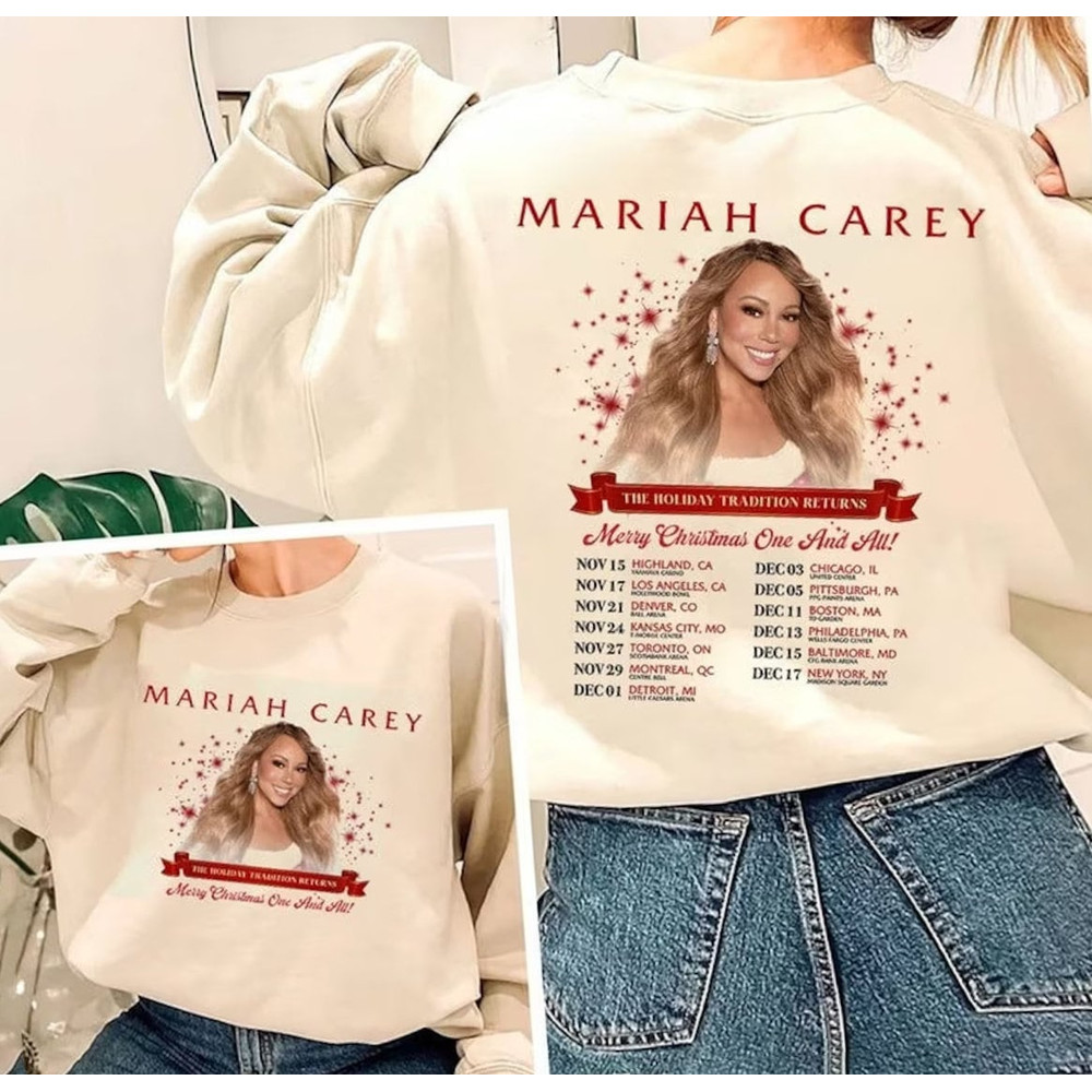 Mariah Carey Merry Christmas One and All Tour 2023 T-Shirt, Mariah Carey Concert 2023 shirt, 2023 Tour shirt, Gift for Fan, Christmas Gift.jpg