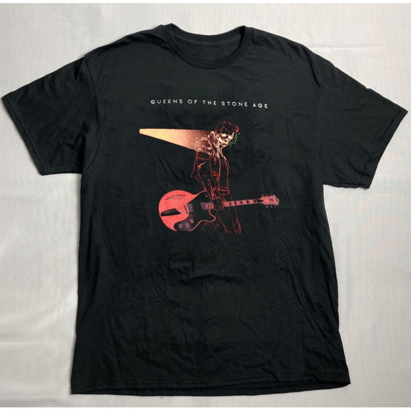 Queens Of The Stone Age Skeleton Guitar Player T-shirt, Queens Of the Stone Age Tee.jpg