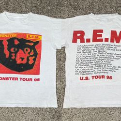 r.e.m monster tour 95 unisex t-shirt, 1995 90s rem band music concert shirt, rem rock monster tour shirt, monster shirt,