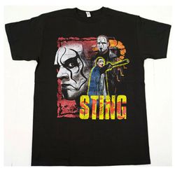 sting wrestler retro style graphic wrestling t-shirt, sting unisex black t-shirt, best gift for men women