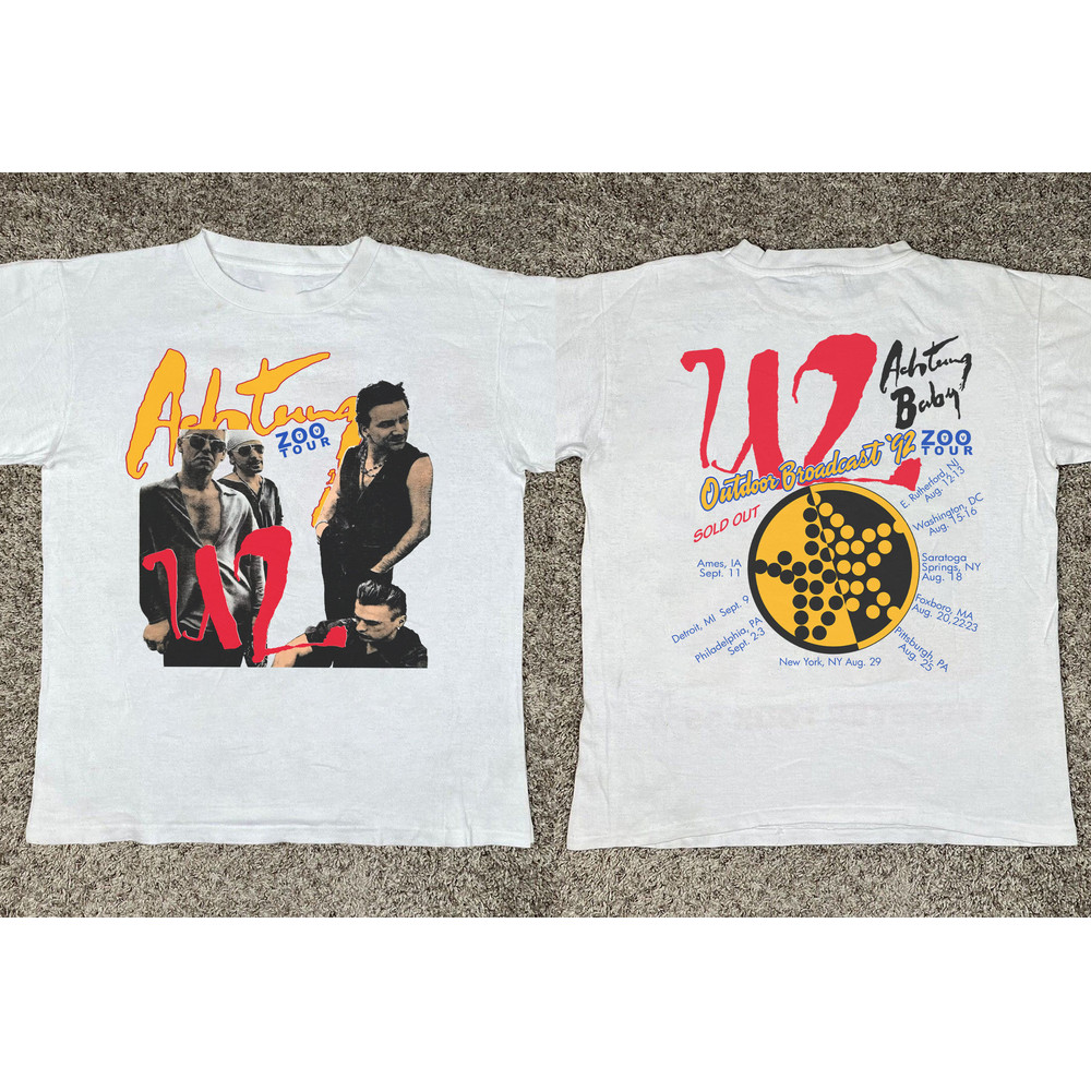 U2 Warning Baby Zoo TV '92 Sold Out T-Shirt, 90s U2 Rock Band Concert shirt, U2 Zoo TV Tour Shirt, U2 Warning Baby Shirt, Gift for Fans.jpg