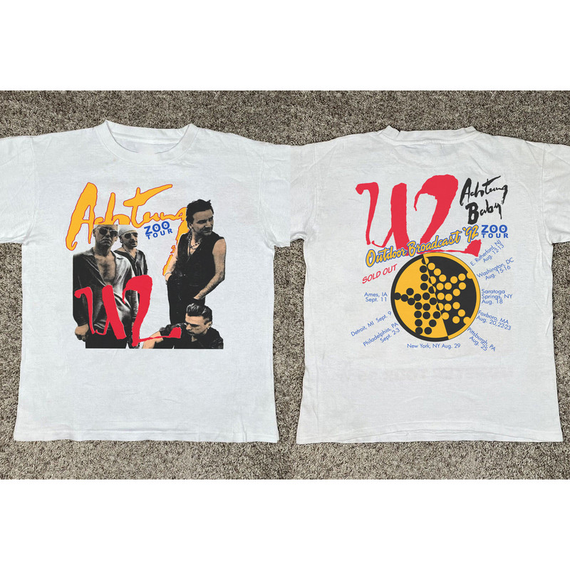 U2 Warning Baby Zoo TV '92 Sold Out T-Shirt, 90s U2 Rock Band Concert shirt, U2 Zoo TV Tour Shirt, U2 Warning Baby Shirt, Gift for Fans.jpg