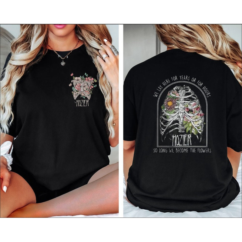 Vintage 2 side Hozier Shirt, Hozier Music Shirt Take Me To Church Work Song Lyrics Short, Hozier Unreal Unearth Tour Shirt, Gift for Fans.jpg