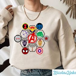avengers logo hoodie, marvel sweatshirt, avengers all team, spiderman iron man thor, superheroes sweater, avengers assem