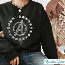 avengers logo sweatshirt, avengers assemble sweater, avengers symbol shirt, marvel superhero hoodie, thor spider man hul