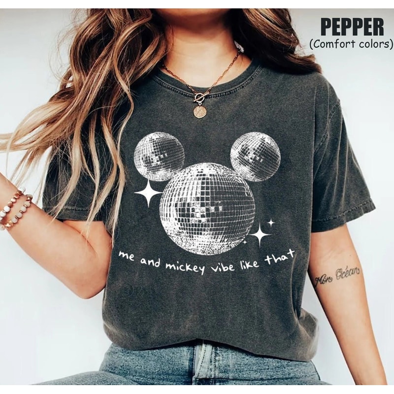 Disney Eras Tour Comfort Color Shirt, Me and Mickey Vibe Like That Shirt, Vintage Mouse Disco Ball Shirt, Magic Disco Ball Eras Mouse Shirt.jpg