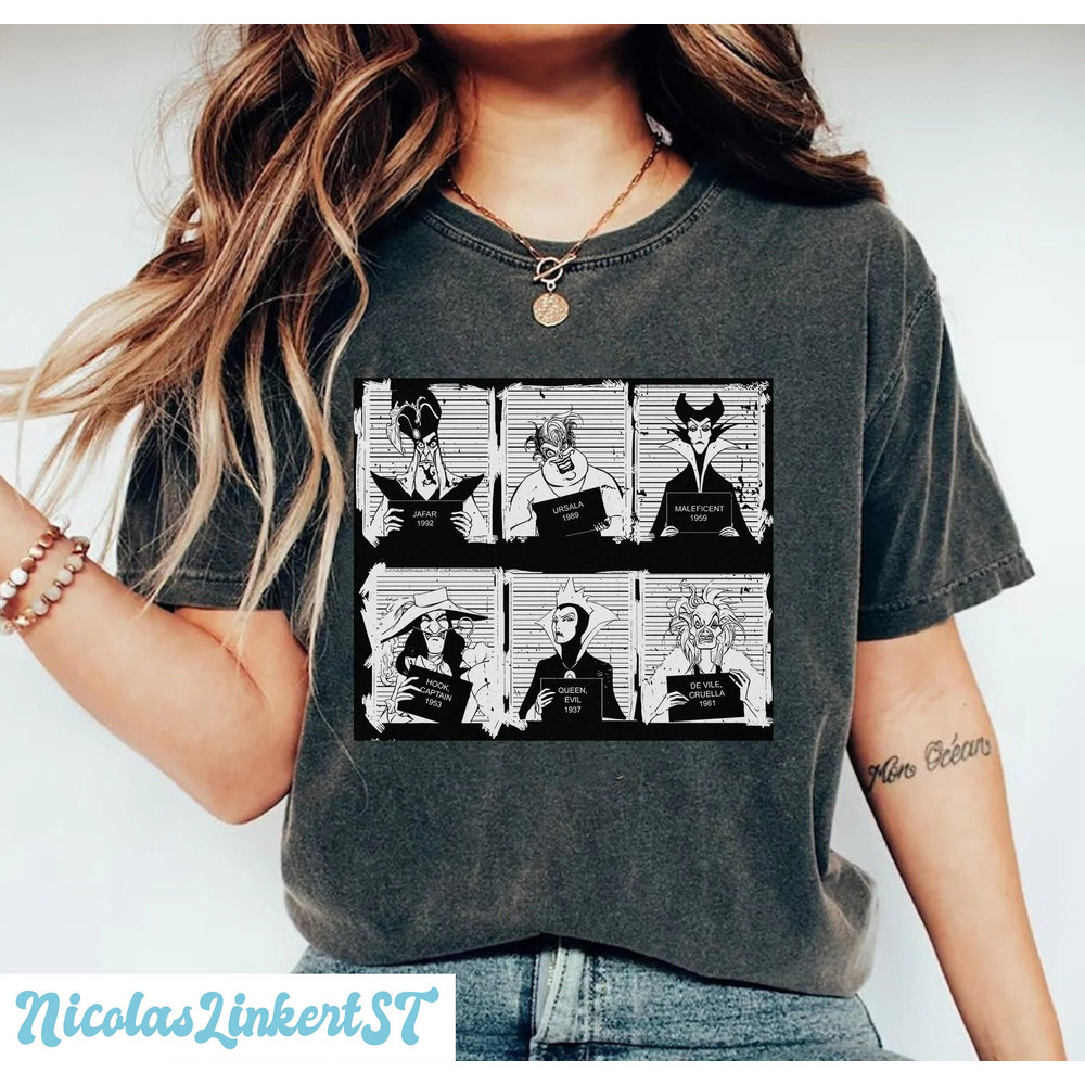 Retro 90s Disney Villains Shirt, Funny Villain Comfort colors shirt, Disney Friends Shirt, Disneyland Shirt, Bad Witches Club tee, NA-230906.jpg