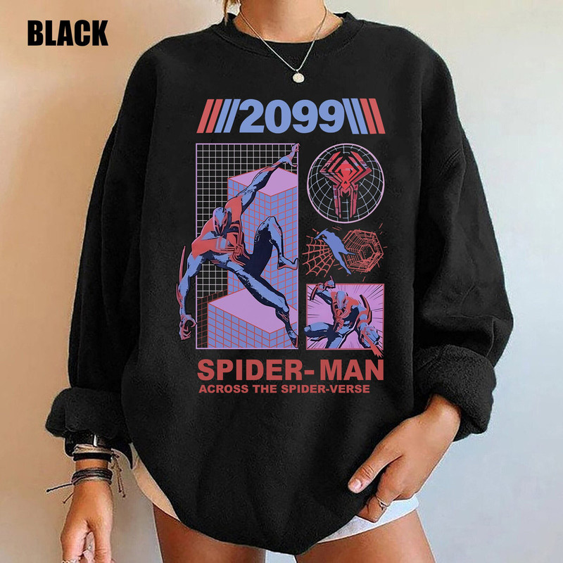 Retro 90s Spiderman 2099 Sweatshirt, Spider-Man Hoodie, Spiderman Across the Spider-verse shirt, Avengers Sweater, Superhero Sweatshirt.jpg