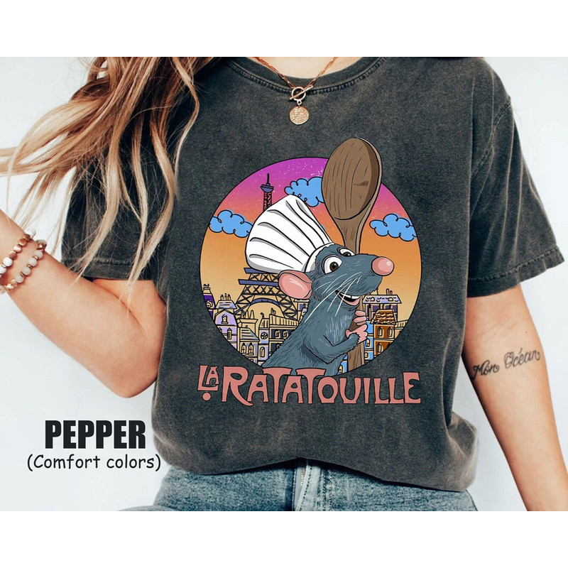 Retro Disney Pixar Ratatouille Remy Comfort Color Shirt, Little Chef Shirt, Anyone Can Cook Shirt, Remy Mouse Chef Shirt, Ratatouille Shirt.jpg