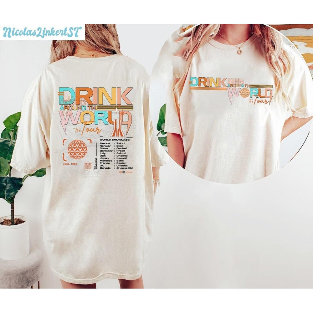 Retro Epcot World Tour 1982 Shirt, Epcot Center Shirts, Drinking Around The World Tour, World Showcase Shirt, Disneyland Shirt, DL-160201.jpg