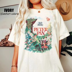retro peter pan comfort colors shirt, neverland shirt, walt disney peter pan shirt, disney fairies shirt, captain hook,