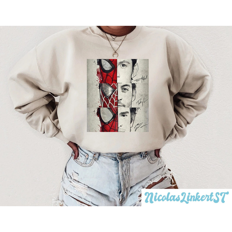 Spider-man Sweatshirt, Three Peter Parker hoodie, No Way Home Shirt, Spiderman Shirt, 3 Spiderman Meme, Marvel Avengers Shirt, TL-190802.jpg