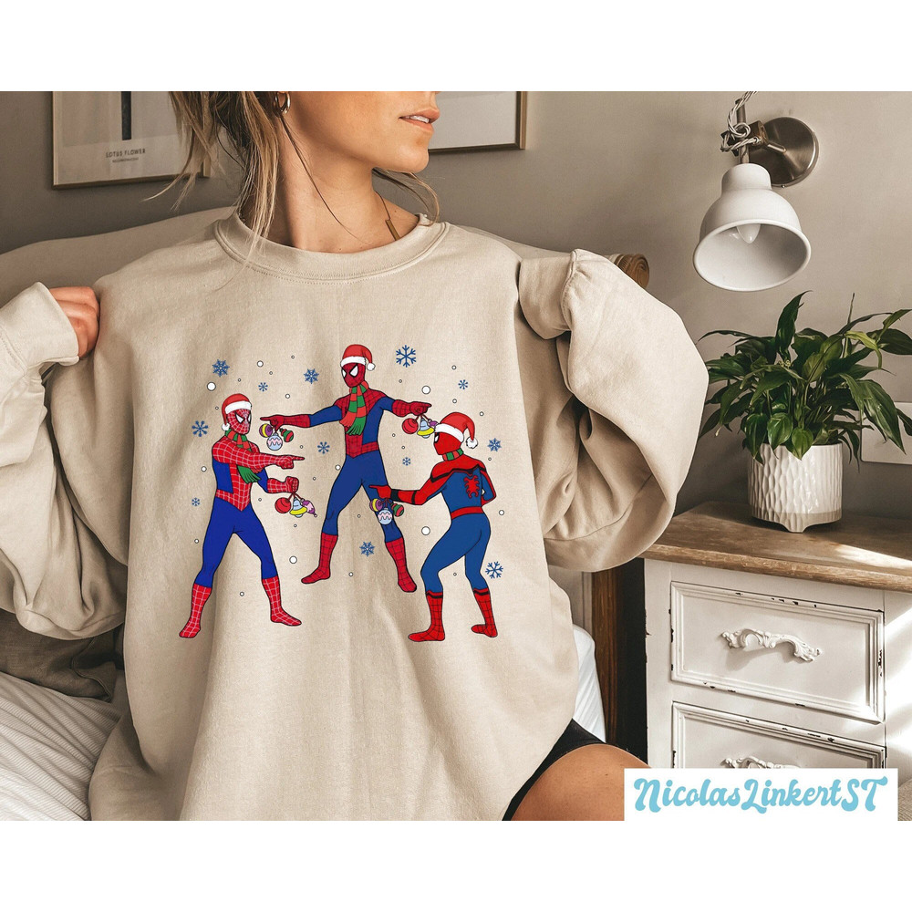 Spiderman Christmas Sweatshirt, Avengers Christmas hoodie, 3 Spiderman Meme, Spiderman Pointing Shirt, Peter Parker Shirt, MCU tee XT-090807.jpg