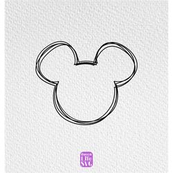 mouse ear outlines svg, mouse outlines svg