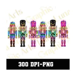 preppy nutcracker, faux sequin, christmas png, retro christmas png