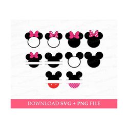 bundle mouse ear svg, couple mouse bundle svg, family vacation svg