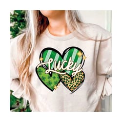 heart lucky st patricks day png, leopard lucky shamrock png, lucky shamrock png