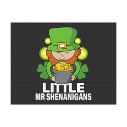 little mr shenanigans saint patricks day svg, 4 leaf clover, 153