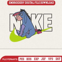 nike eeyore winnie the pooh character logo machine embroidery