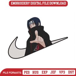 hey you itachi akatsuki x nike embroidery designs file