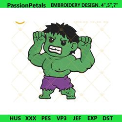 chibi hulk embroidery designs, baby hulk avengers embroidery