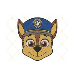 chase head paw patrol embroidery designs, dog cartoon embroi, 17