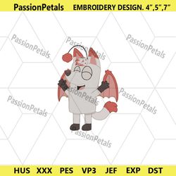 cute bingo bluey embroidery instant, bingo cosplay embroidery design instants download, bingo bluey embroidery digitals