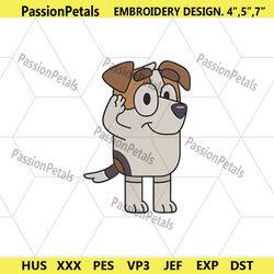jack bluey embroidery file, jack russell bluey embroidery design instant, bluey characters machine embroidery digital fi