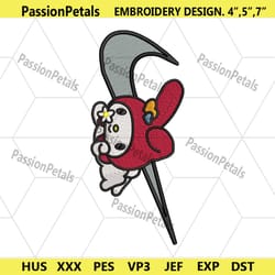 melody sanrio nike embroidery instant files, nike design embroidery download, melody character embroidery design files i