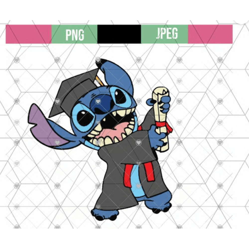 Stitch Graduation PNG Graduate PNG Class Of 2023 PNG Graduation 2023 Sublimation Lilo And Stitch Gr 0