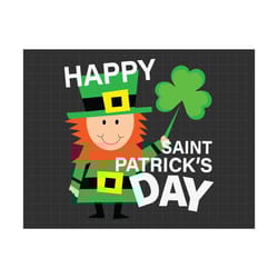 leprechaun happy saint patricks day svg, 4 leaf clover, 133