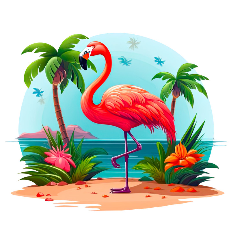 Vacation pink flamingo sublimation.png