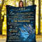 Mom Blanket, Mother's Day Gift For Mom, To My Mom Like A Butterfly Emerges And Unfolds Blue Butterfly Fleece Blanket 1.jpg