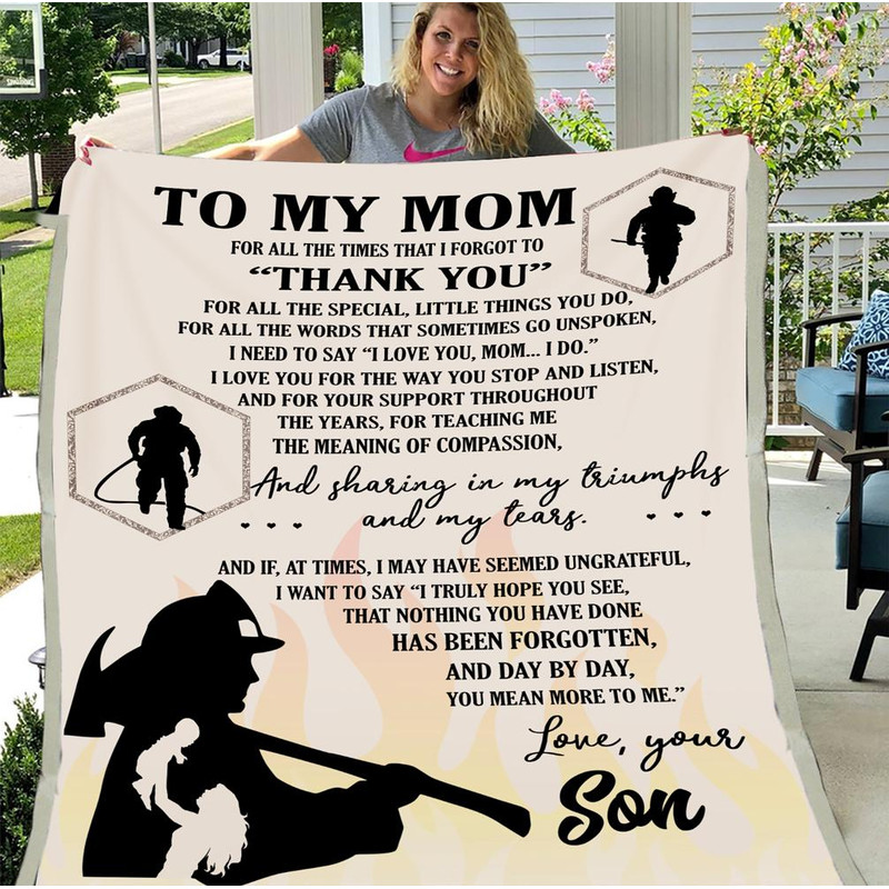 To My Mom For All The Times That I Forgot To Thank You And Sharing In My Triumphs And My Tears Fleece Blanket 1.jpg