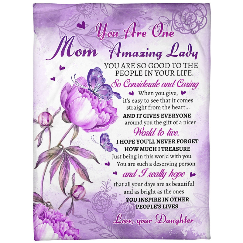 You Are One Mom Amazing Lady, You Are So Good To The People In Your Life Fleece Blanket 1.jpg