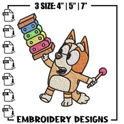 bluey bingo embroidery design, bluey t-shirt, embroidery shirt, embroidery bluey, bluey family for embroidering