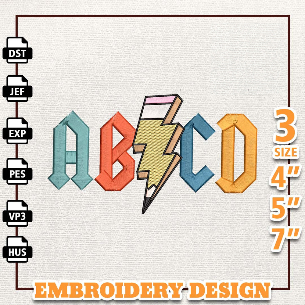ct050424t0002 abcd pencil embroidery designs back to school embroidery high school embroidery funny school life embroidery retro ct050424t0002 abcdpencilembroid