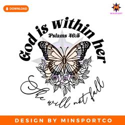 god is within her she will not fall svg