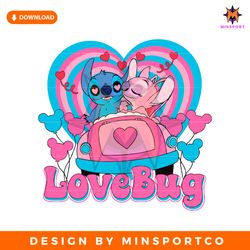 valentine stitch angel love bug svg