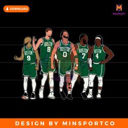 boston celtic basketball players svg