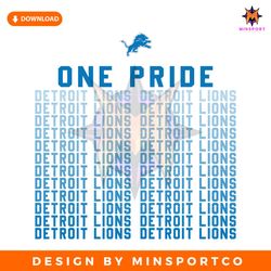 One Pride Detroit Lions Slogan SVG